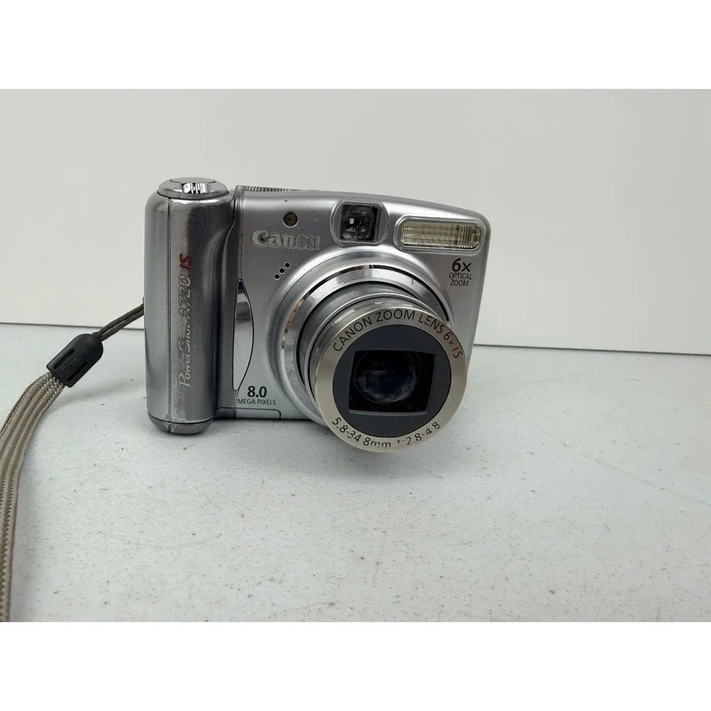 Canon Powershot A720 IS 8.0MP Digital Camera Silver w/ 32gb Card Tested BX